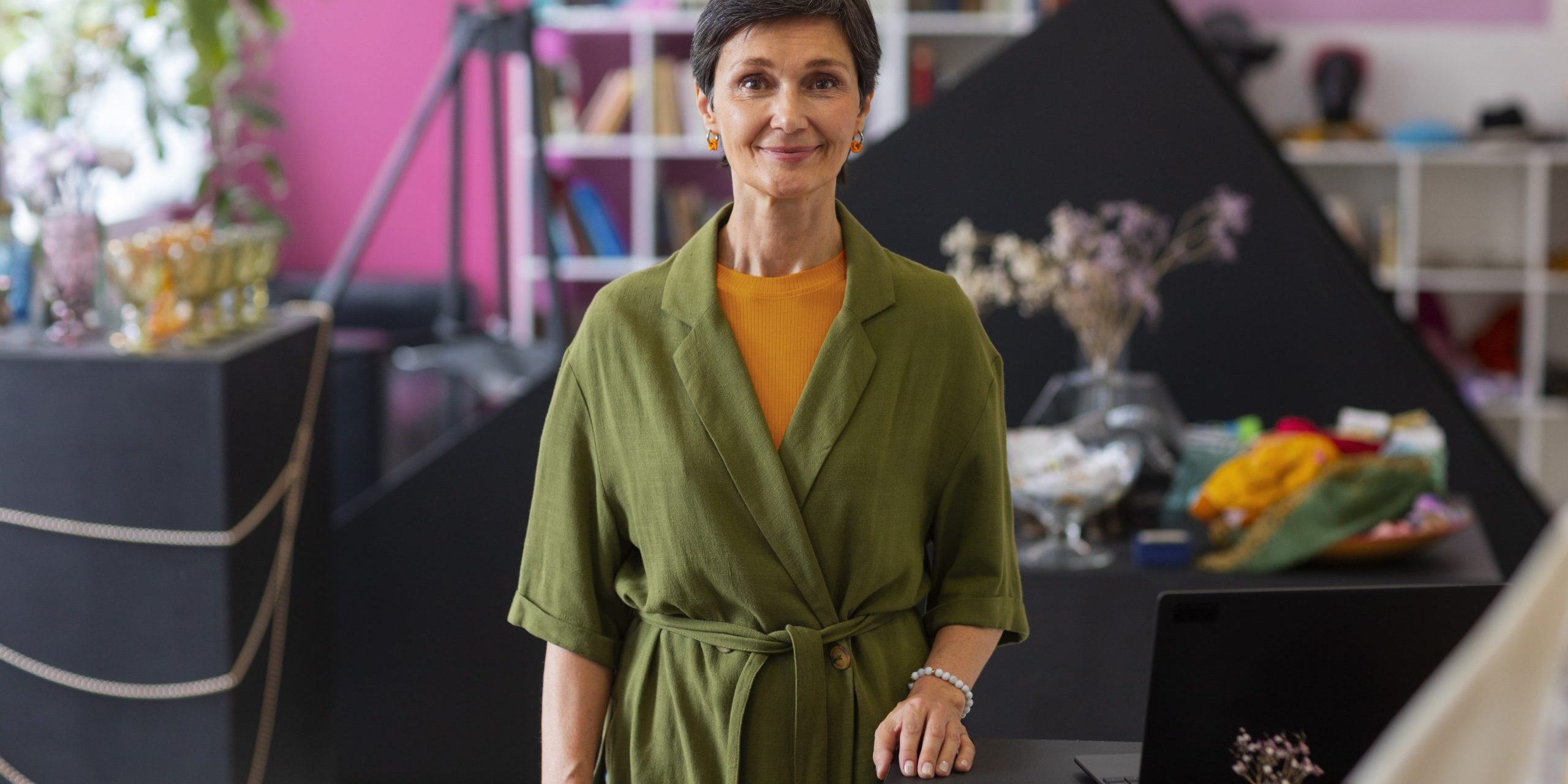 Small business owner in her shop.