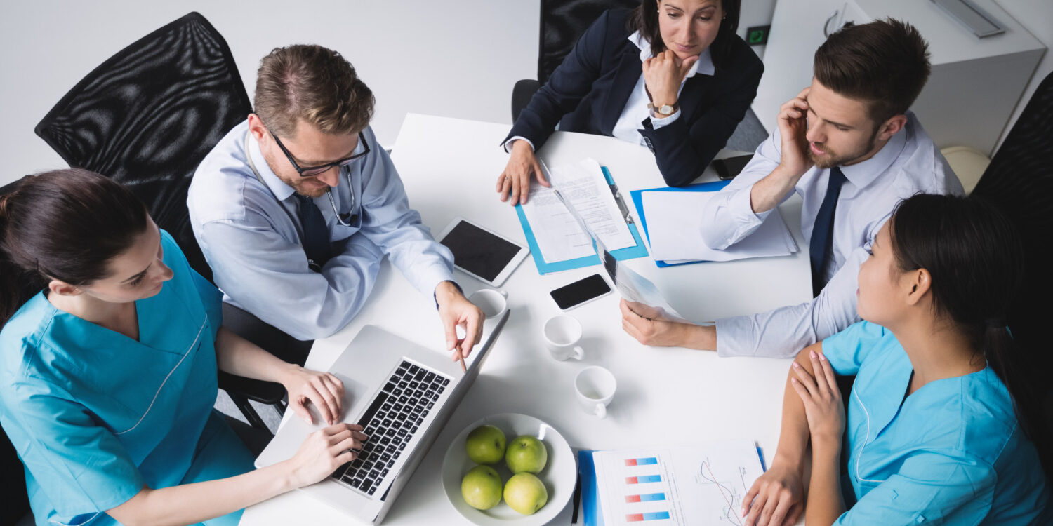 Team of doctors in a meeting at conference room